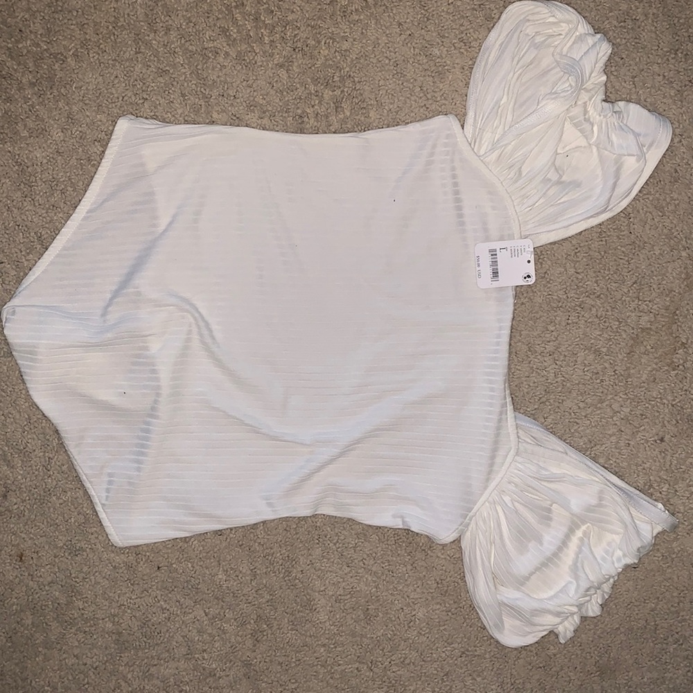 White off the shoulder bodysuit free people